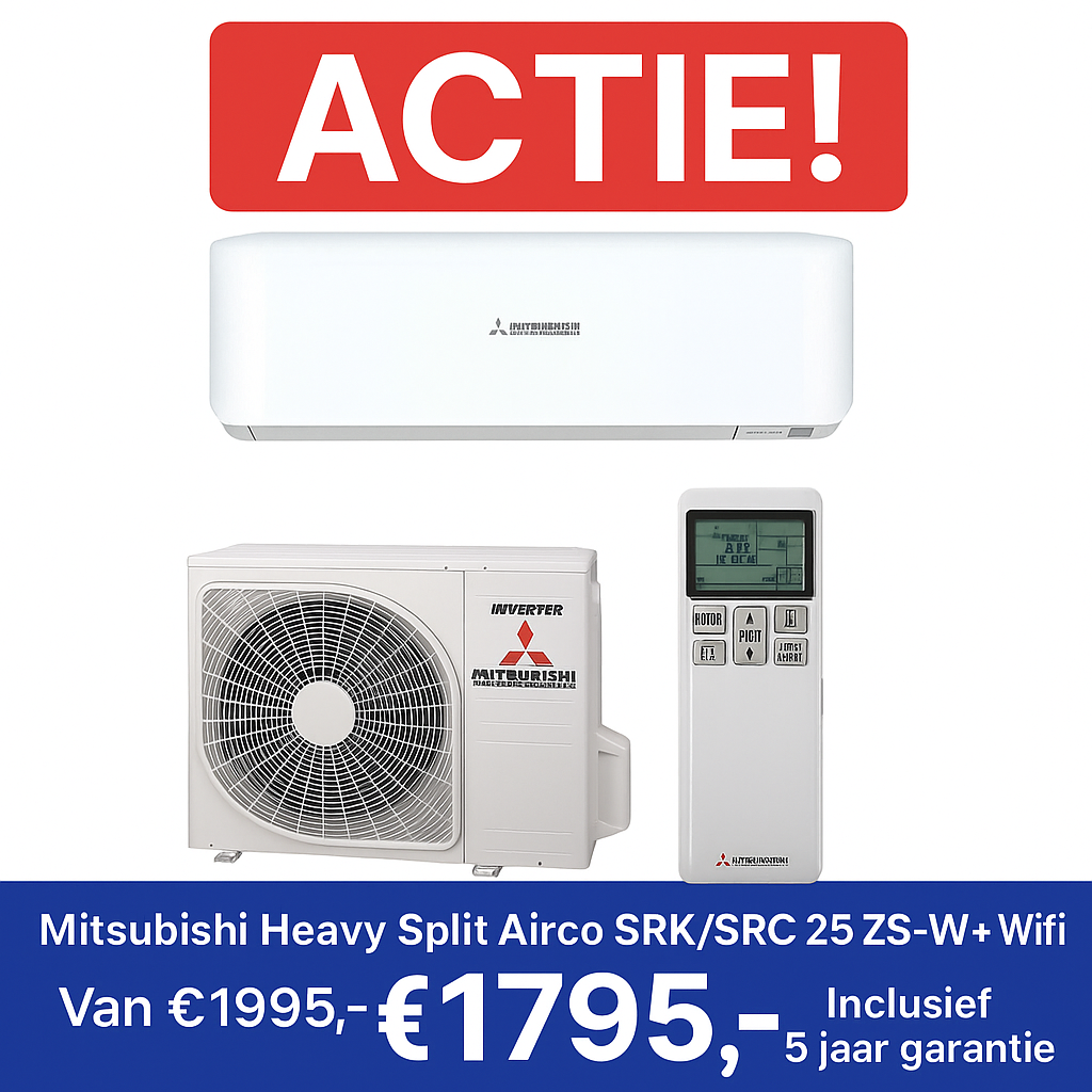 aanbieding Mitsubishi Heavy Split Airco SRK/SRC 25 ZS-WF
