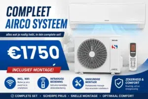 airco 2,7 kw _ wifi sinclair actie bij aircorrect